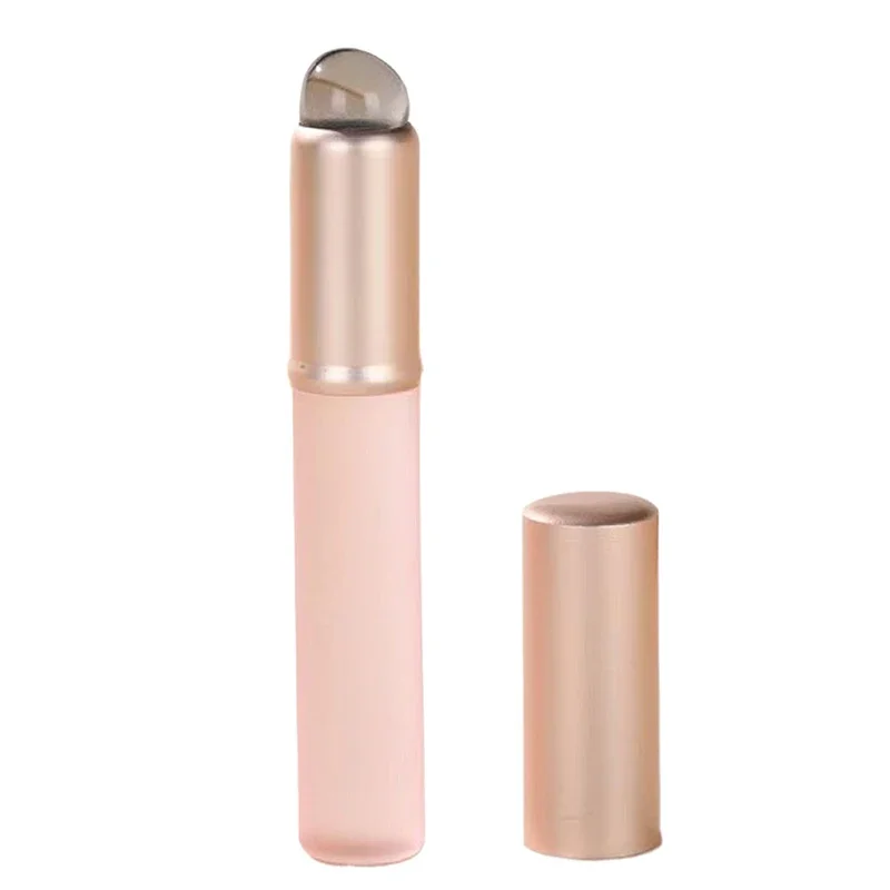 Pincel labial de silicone atualizado com capa, pincel corretivo angular, aplicação de batom, bálsamo de manchas, pincel de maquiagem labial, ferramenta cosmética