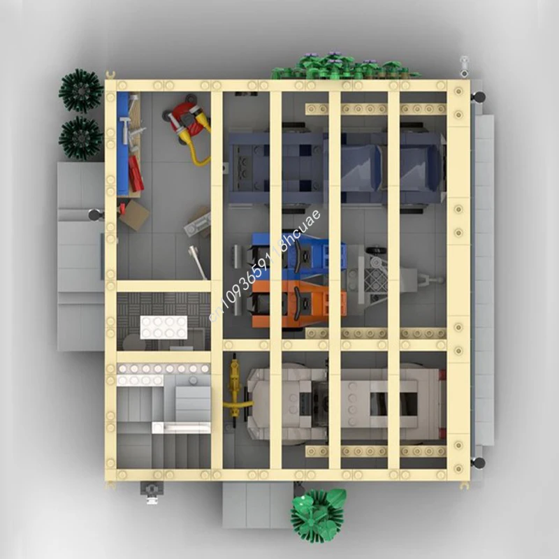 3721 Uds. Accesorio MOC unidad Dwelling sobre garaje experto arquitectura modelo bloques de construcción juguetes modulares niños DIY regalos de navidad