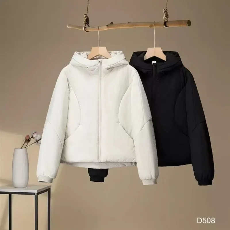 

Winter women's warm and windproof stand-up collar cotton short bread coat hooded casual all-match cotton trendy clothing