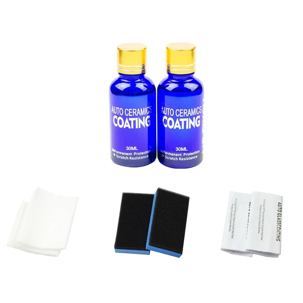 2PCS 9H เซรามิค Coat Super Hydrophobic Glass เคลือบชุด Polysiloxane และ NANO วัสดุสีรถกันน้ําฟิล์มภาษาโปลิชคํา