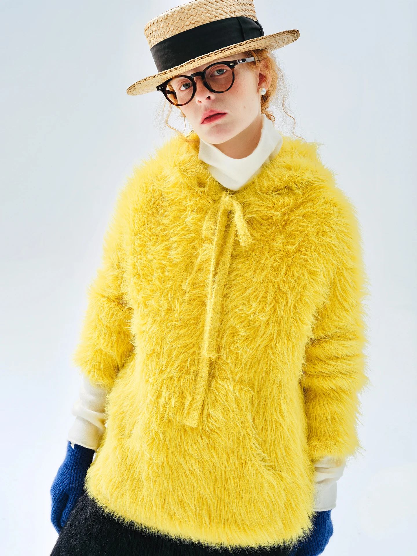 

Желтый нечеткая галстук — свитер спереди, свободный и теплый, для повседневного отдыха, Lively Sweet Vibe 255279