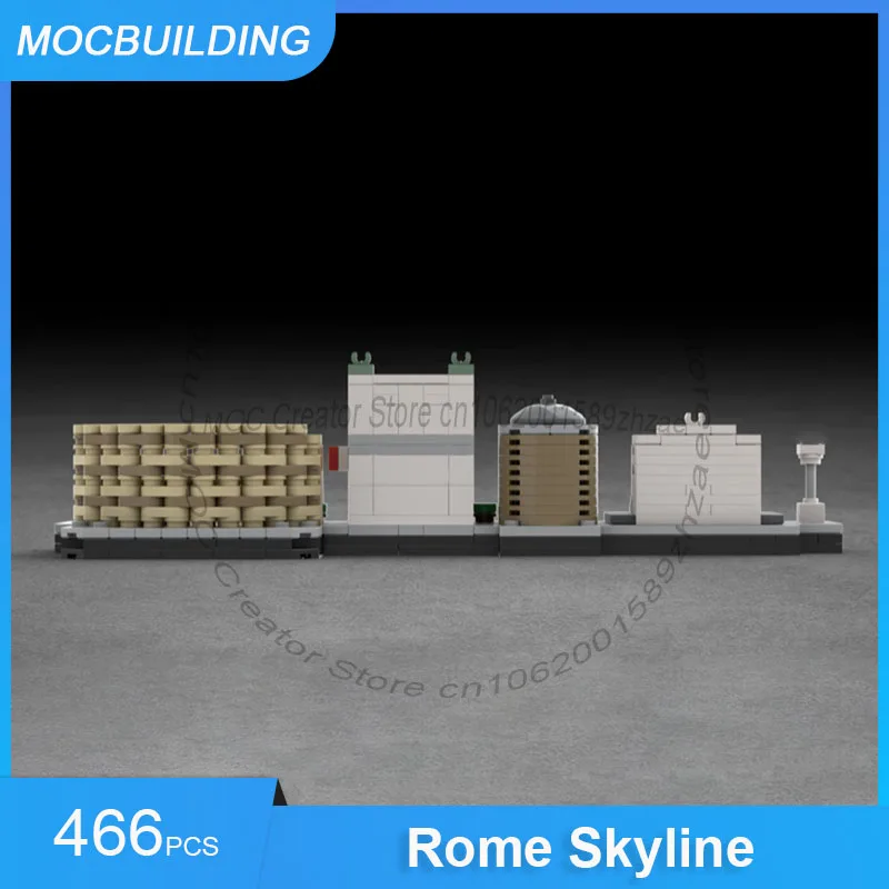 MOC اللبنات روما أفق العمارة عرض نموذج لتقوم بها بنفسك تجميع الطوب مدينة جمع الإبداعية عيد الميلاد اللعب الهدايا 466 قطعة #3