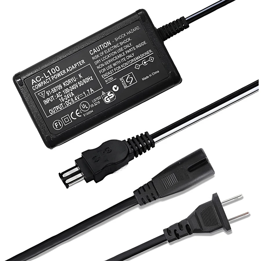 AC-L100 L15 L10 AC adapter charger For Sony CCD-TR TRV DCR-DVD PC TR TRV Mavica FD / Cybershot DSC-F/S/D Series