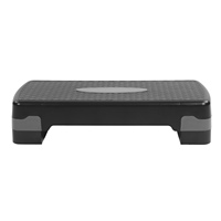 Fitness Aerobic Step Platform Anti Slip Multifunctional Height Adjustable Exercise Equipment Step Platform Black Grey for Home