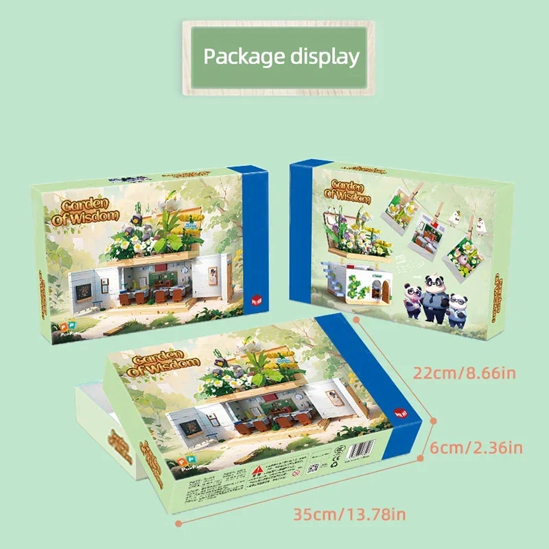 Criativo rua jardim sala de aula blocos de construção flores casa villa modelo tijolos crianças brinquedos educativos diy presentes aniversário