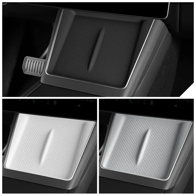 for Tesla Model Y Launch 2025 Anti-skid Pad Wireless Charging Pad Car Phone Non-slip Charger Mat Protective Pad image 5