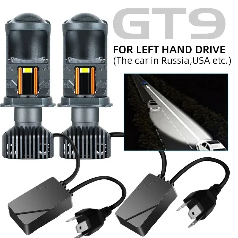 

Светодиодные фары GT9 H4 Bi-LED с проектором и кольцом Halo, 160 Вт, сверхъяркие, с дальним и ближним светом, для модернизации автомобиля, 12В
