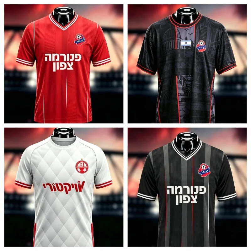 Sommer-Fußballtrikots für Herren, Radsport-Shirts, Hapoel Beer Sheva Heim- und Auswärtstrikots, Schnelltrocknende Trikots, Team-Uniform, Familien-Set – Detail 4