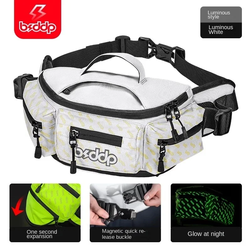 BSDDP Motorcycle Riding Fanny Pack Reflective Locomotive Equipment Knight Travel Multi-function Bag Unisex Waterproof