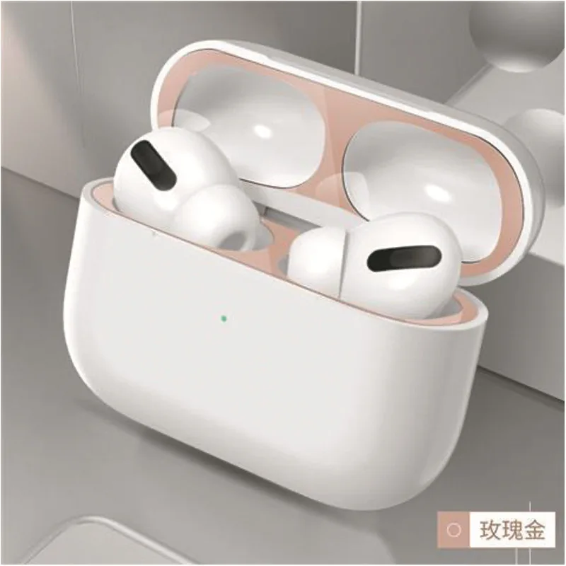 สำหรับ Airpods Pro 2สติกเกอร์ฝุ่นอุปกรณ์เสริมหูฟังโลหะสติกเกอร์สำหรับ Apple Airpod 3 Pro 2รุ่นป้องกันฟิล์ม