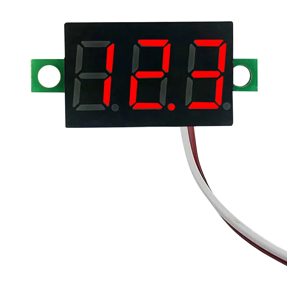 Tester di tensione a 2 fili Display a LED DC 5V-30V Misuratore di volt DC da 0,28 pollici Protezione da inversione di polarità Tester di tensione digitale