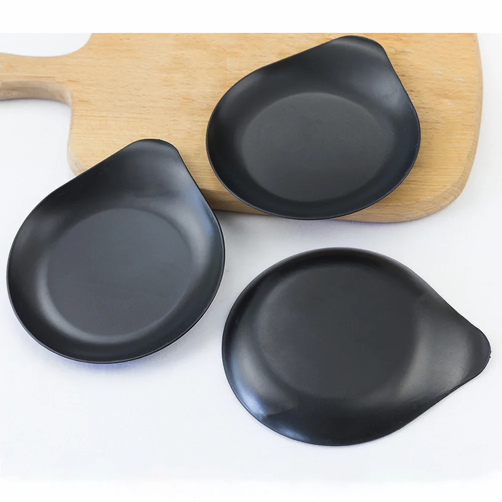 

25Pcs Cake Water Drop Shape for Birthday Wedding Picnic Party Dessert Dishes Supplies Black