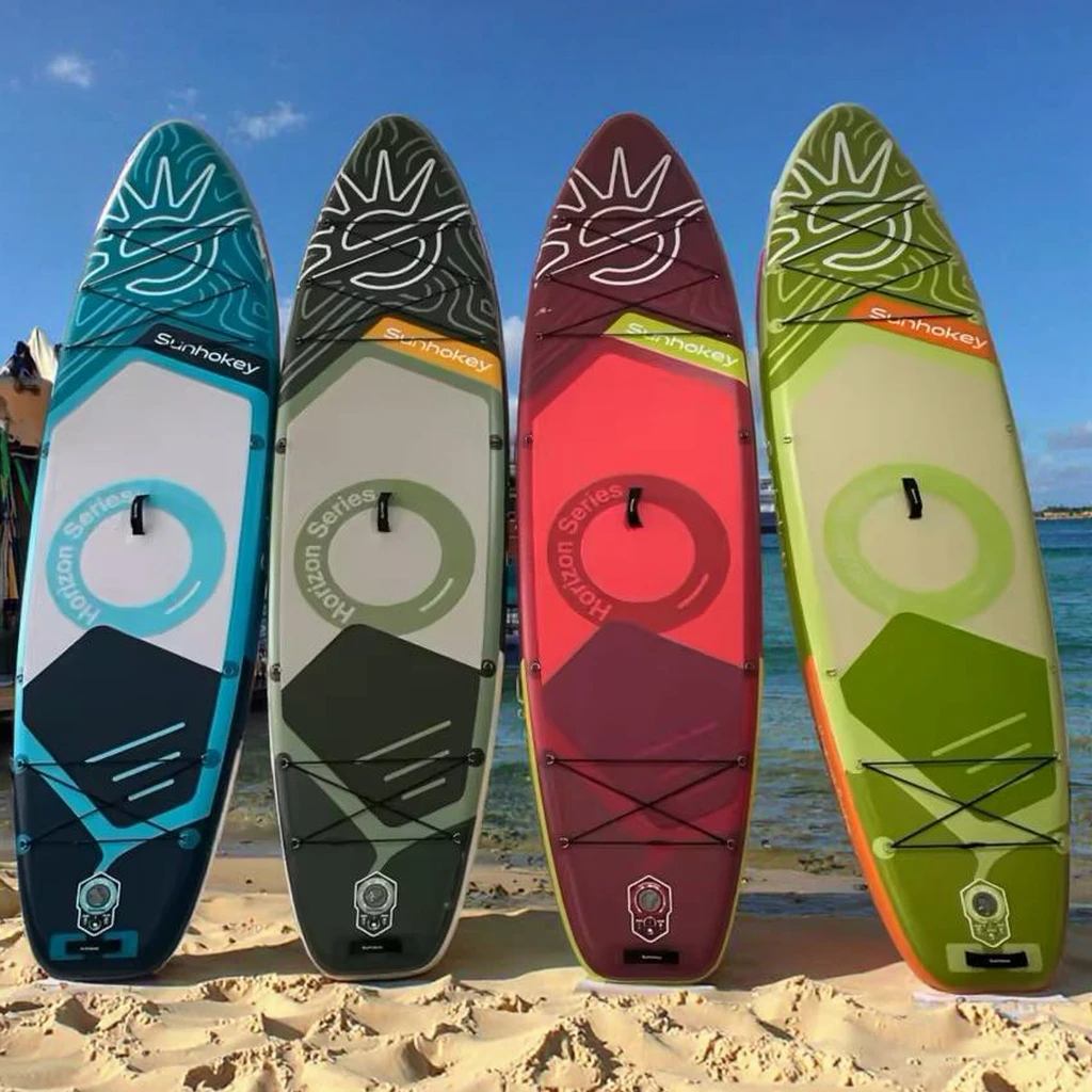 

Надувная доска для сапсерфинга (SUP) 11 футов, с 3D-печатной термосварной ручкой, широкой нескользящей декой 34 дюйма, для начинающих, для серфинга, рыбалки и водных видов спорта