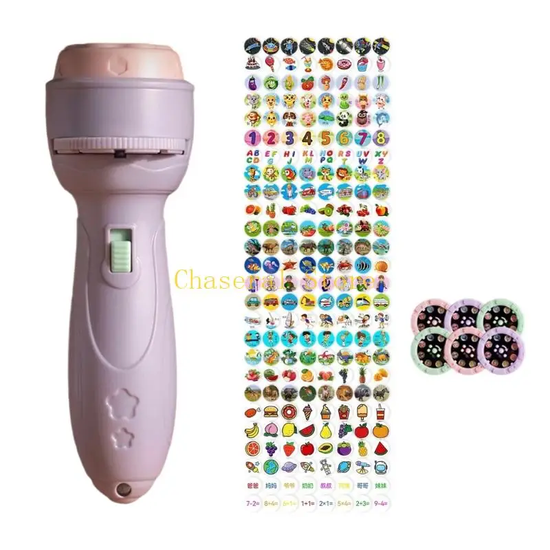 E7CE Cartoon Story Proiettore Flashlight Educational Learning Toy Discs 48 Immagini Regalo per bambini