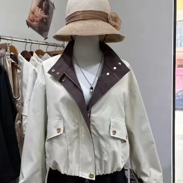 Short Coat Women's 2026 New Early Autumn Wear Women's Loose Tooling Jacket Top