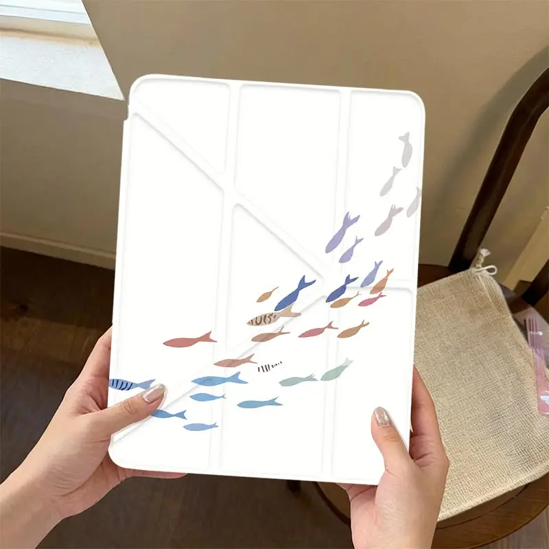 3+Y Fold Clear Acrylic Shell For iPad A16 2025 11th Air11/13inch iPad10.2 7/8/9th 4/5th 10.9 IPad Mini6 8.3 Pro 11 2024