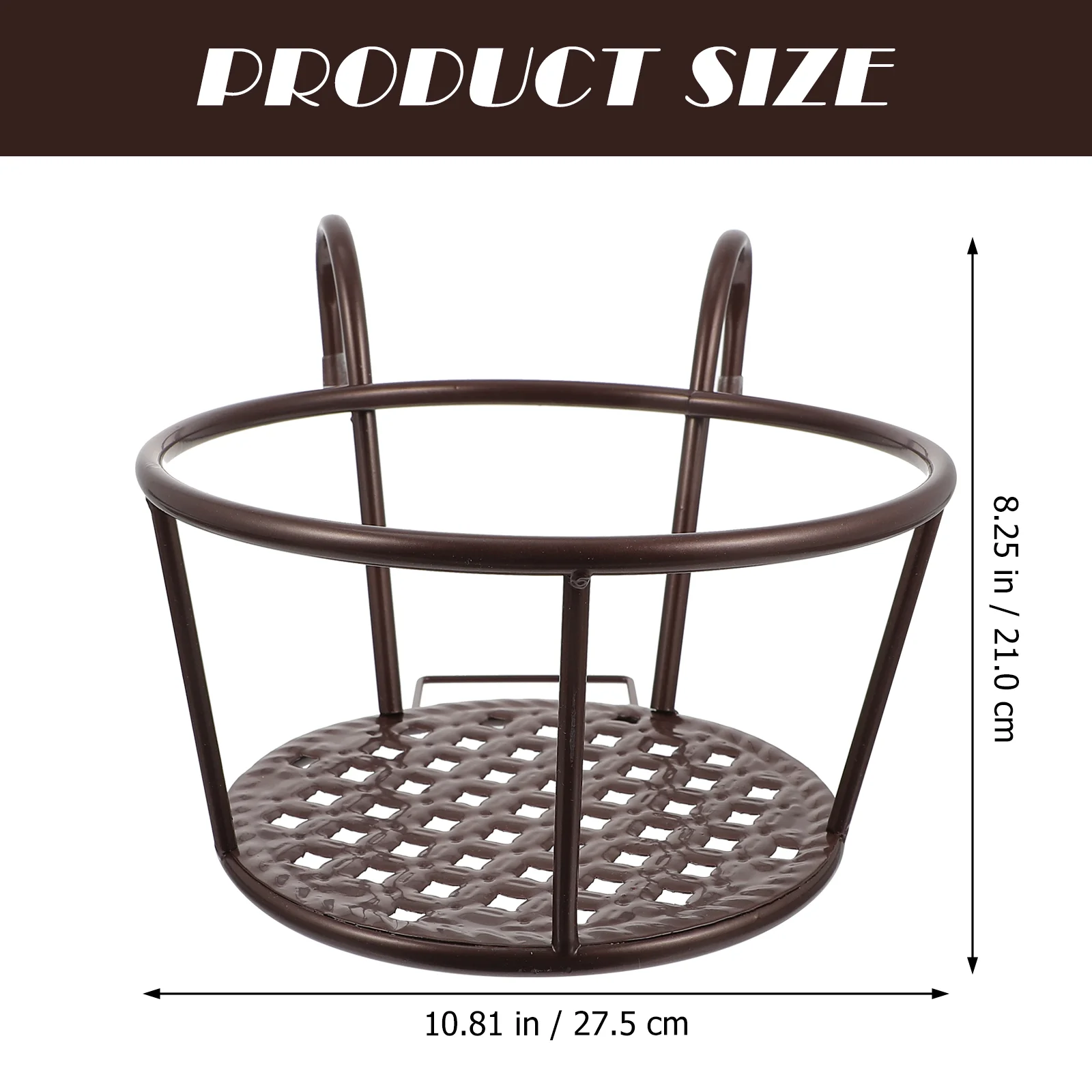 2 PCS Flower Pot Stand Balcony Hanging Planter Baskets Wall Railing Racks Stands Iron Flowerpot Tools Indoor Pots