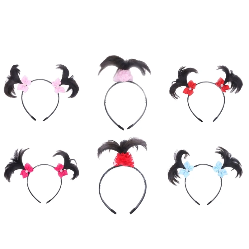 Unique Kids Hair Braids With Butterfly Bows Hair Accessories Soft Comfortable Child Wigs Extension For Girls Aged 3 10