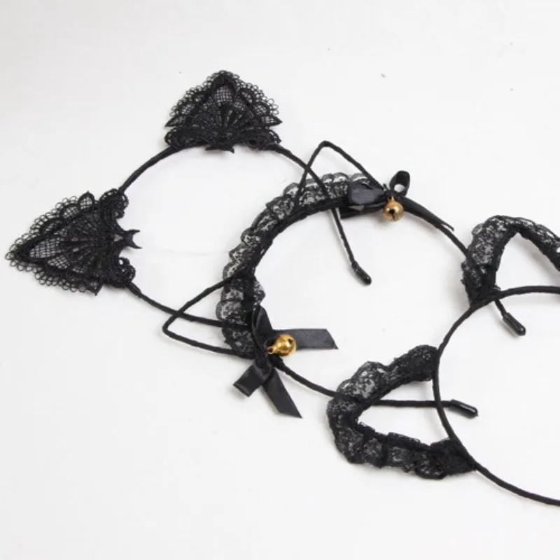夜の春の風セクシーなアクセサリーかわいい猫の耳ヘアフープ猫ガールアクセサリーロールプレイクリスマスカーニバルパーティー