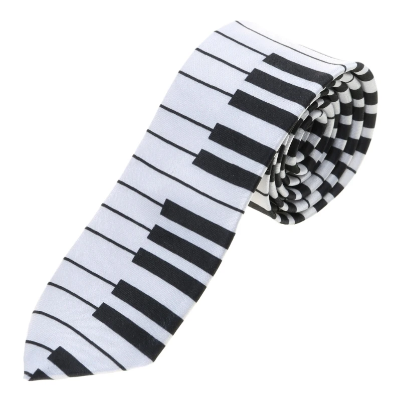 2017 Novelty Men Black and White Piano Keyboard Necktie Tie Music Tie Piano Neckties