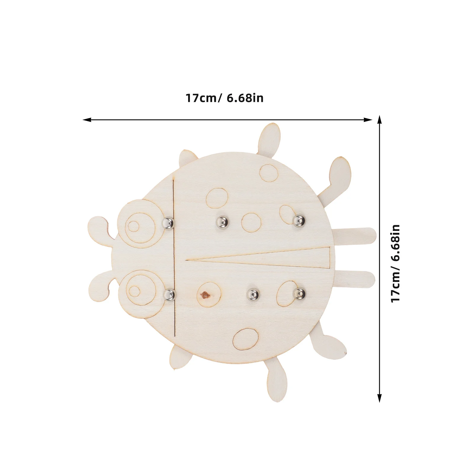 6 قطعة لتقوم بها بنفسك مجموعة الخنفساء الخشبية الحرفية قواطع خشبية غير مكتملة للأطفال اللوحة مشاريع فنية لوازم النشاط التعليمي فارغة #5