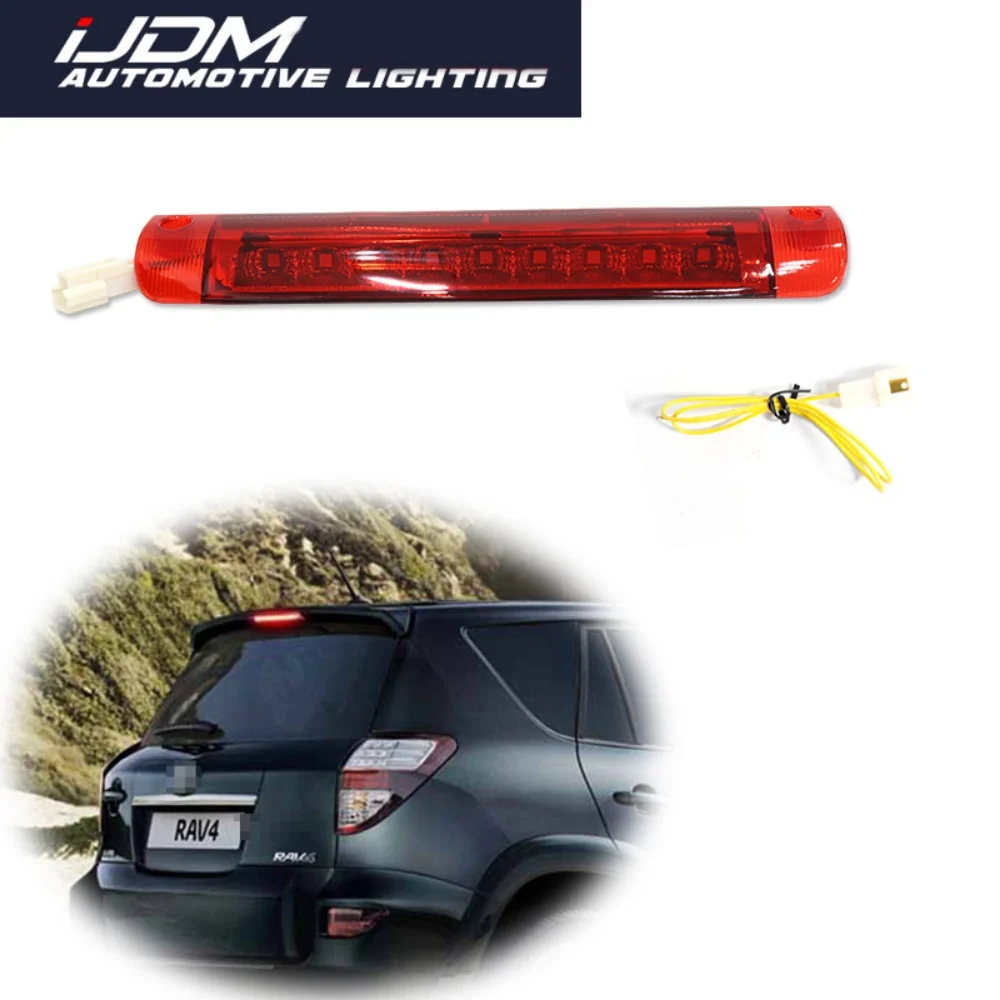

1PC For Toyota RAV4 Highlander Sequoia Corolla S Red LED Car Rear Center High Mount Third 3rd Brake Light Stop Light Assembly