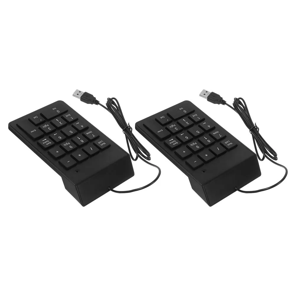 

2Pcs Bank Financial Keyboard USB Numeric Keypad 18 Keys Compact Design for Laptop Pc Desktop Efficient Data Entry Portable