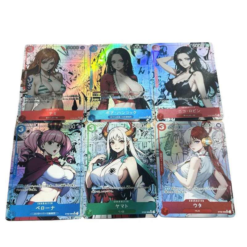 Diy Homemade Anime One Piece Hancock Nico Robin Yamato Beautiful Characters Collection Flash Card Cartoon Toys Christmas Gift