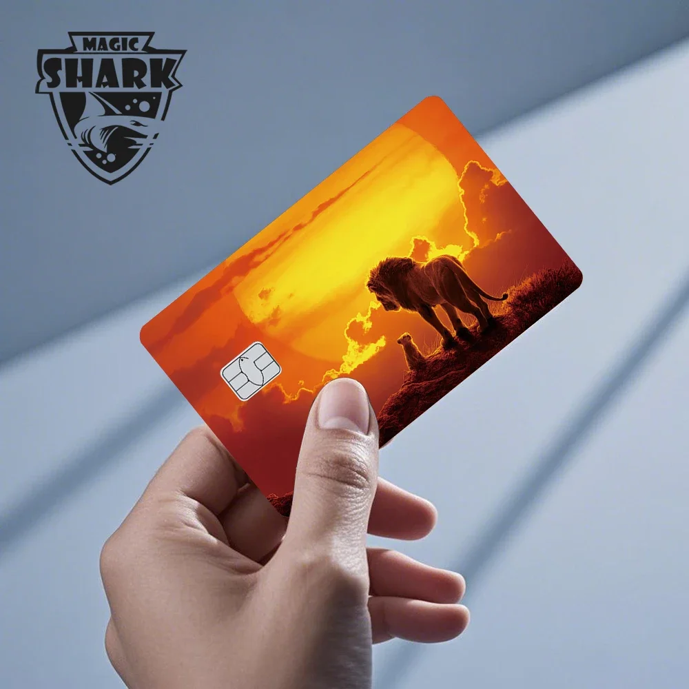 2.5D ماتي غرزة القراصنة الكاريبي وين الفقراء الأسد الملك رقيقة جدا غطاء الجلد ملصق فيلم لبطاقة الائتمان الخصم