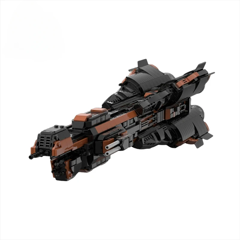 MOC- 121937 Juego de bloques de construcción de fragata de barco espacial, Rocinante The Expanse, modelo de buque de guerra de clase Donnager, rompecabezas DIY para niños, juguetes de regalo