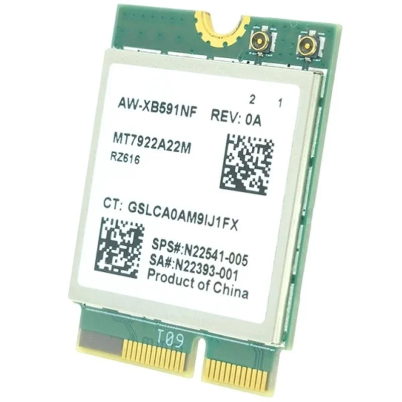 XB591NF MT7922 Тройная полоса 2.4G 6G Беспроводная сетевая карта 2400 Мбит / с Wi -Fi 6E Technology M.2 Designing