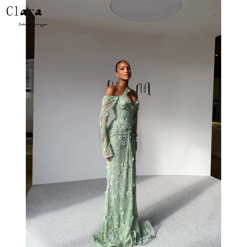 

Clara Customized 3D Flowers Fishtail Sweetheart Lace Evening Dresses 2025 Luxury Woman Elegant Evening Dress Women's Prom Dress