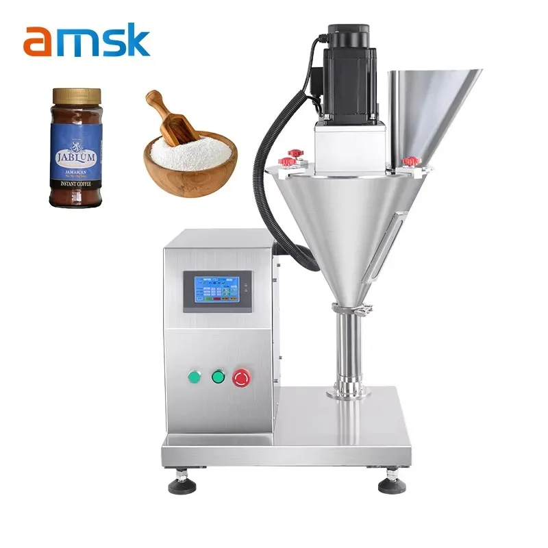 Semi-Auto 0.1-100g Auger Coffee Powder Filling Machines Machine Packing Quantitative Powder Filling Machines