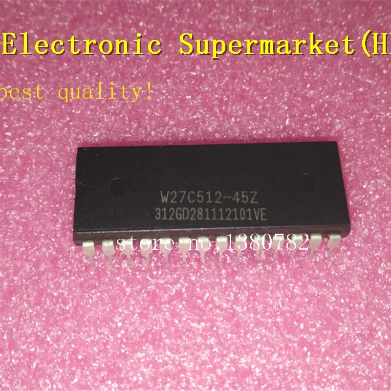 Free Shipping 10pcs/lots W27C512-45 DIP-28  New original  IC In stock!