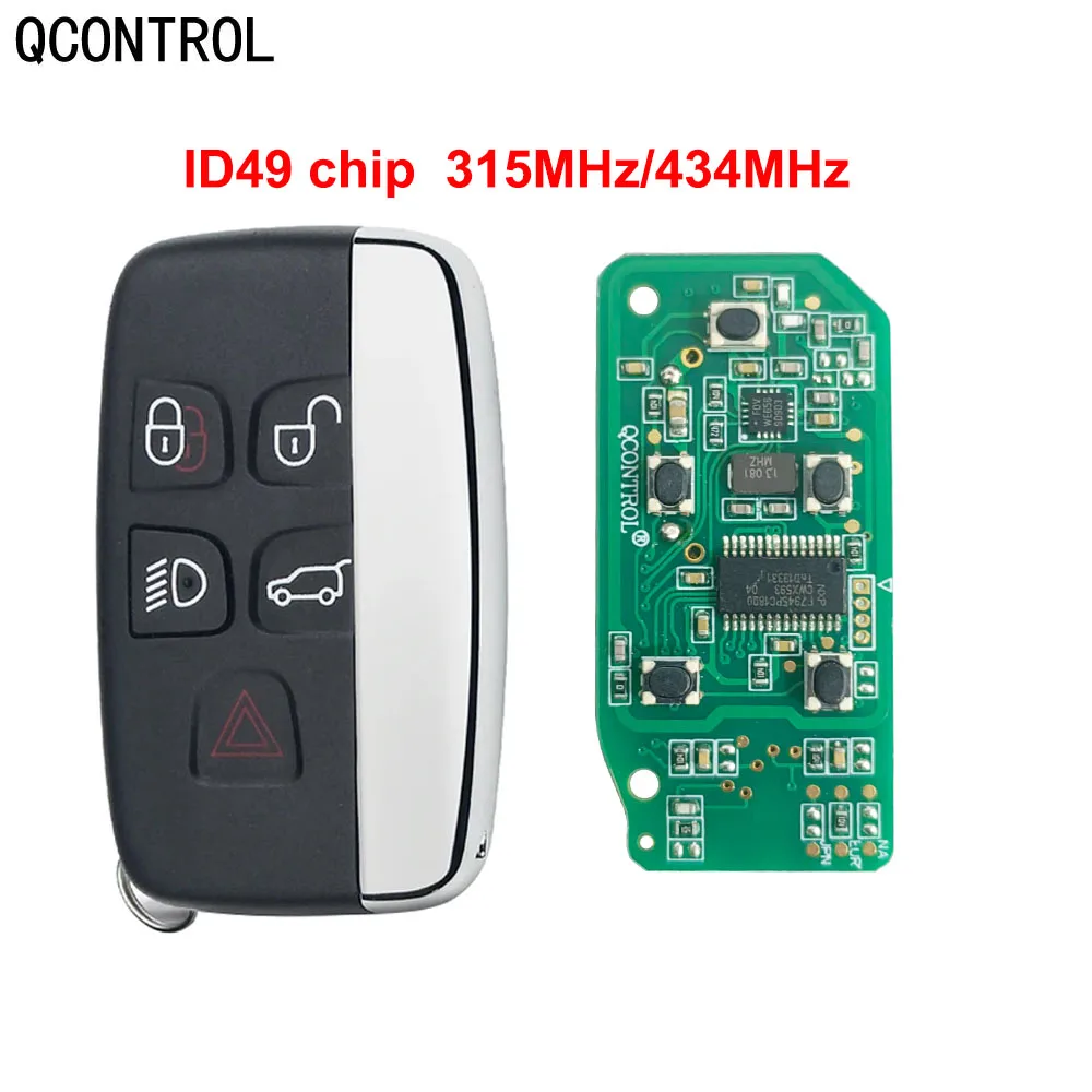 

QCONTROL 315Mhz/434Mhz Remote Car Keyless For Range Rover Discovery 4 Sport Evoque Vogue For JAGUAR XE XF XK XJ F-Type Key Fob