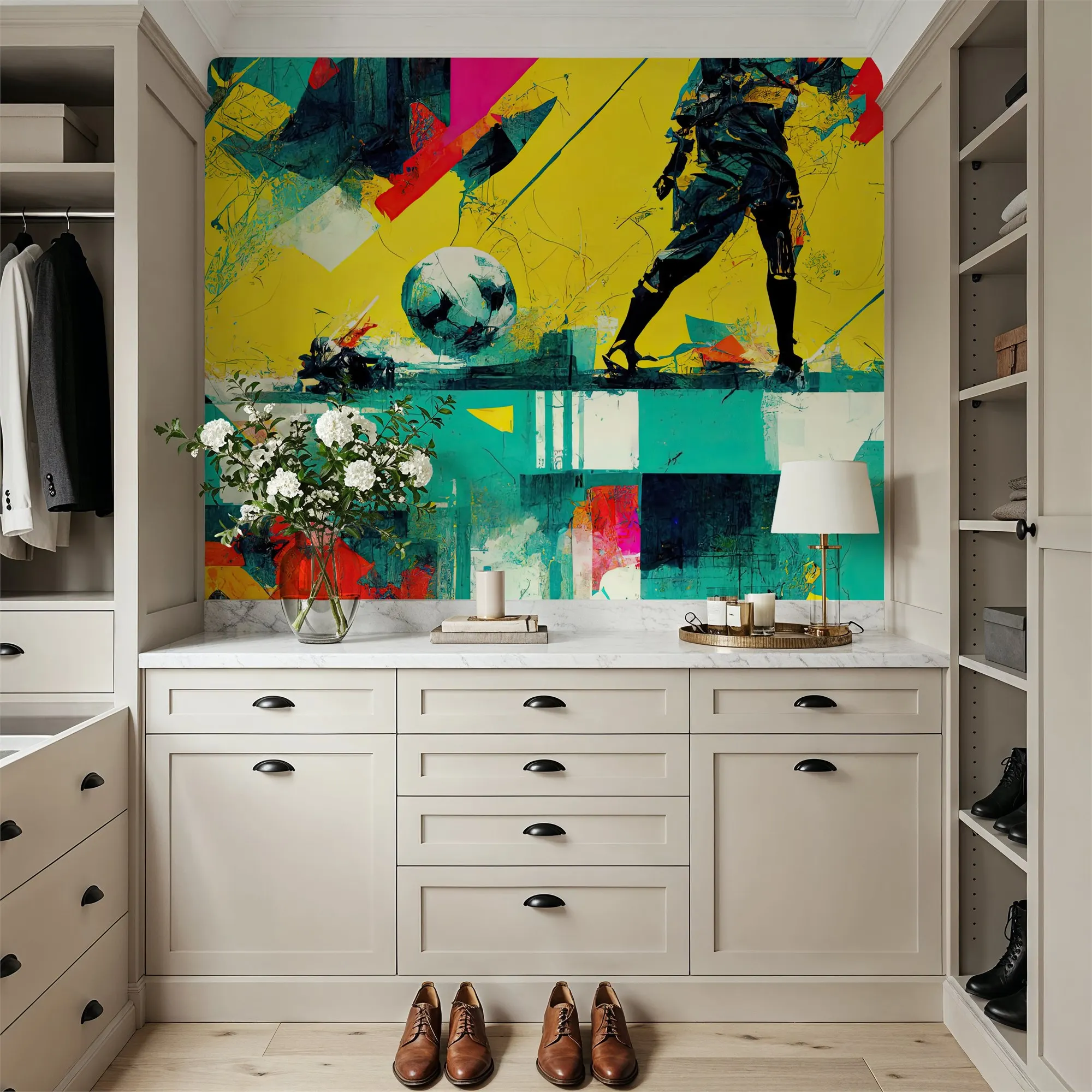 Custom Soccer Post Goal Wallpaper for Walls Made to Measure Large Wall Mural