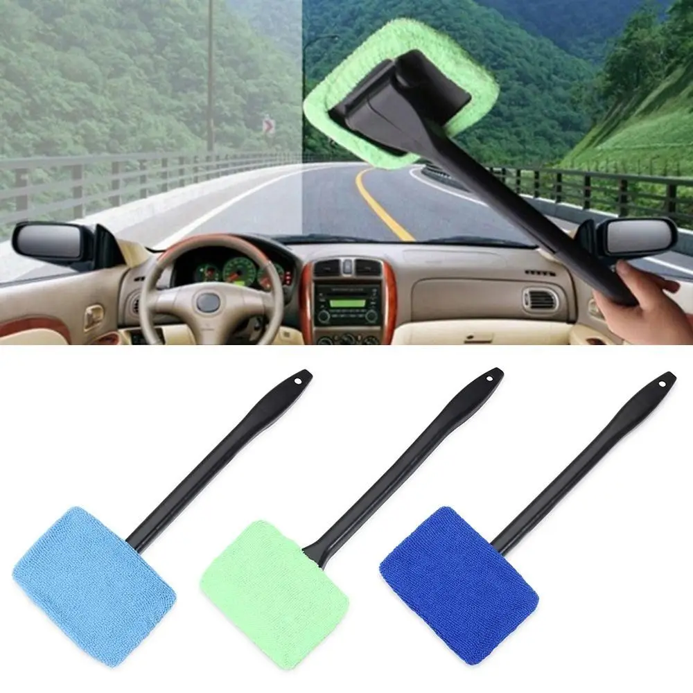 

Glass Tool Car Window Cleaner New Dust Removal Long Handle Wash Wiper Convenience Easy Clean Car Windshield Cleaning Tool