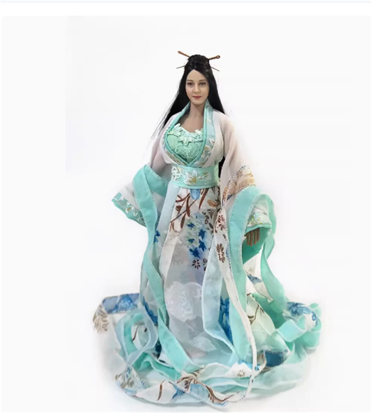 customize  Ancient Long Dress 1/6 Scale Soldier  Robe Hanfu Chinese Outfit Skirt Clothes   Model Fit Soldier Action Figure  Toys