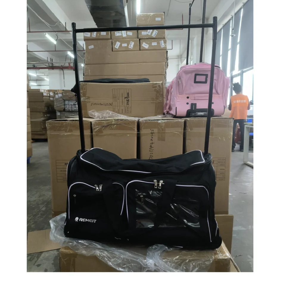 

Garment Duffle Bags with Garment Rack for Vacation Business Trips (Black Purple)
