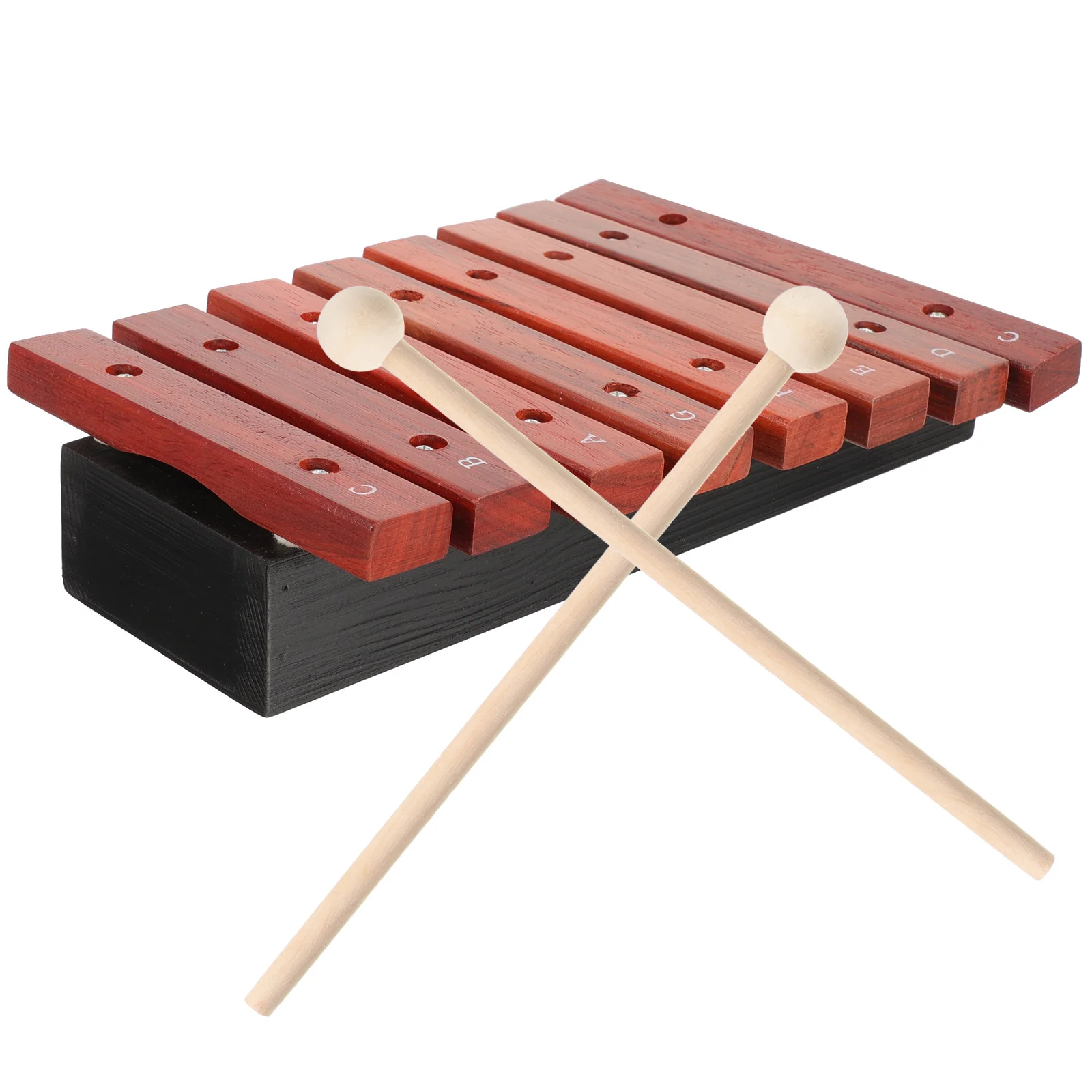 

Wooden For Beginner With Mallets Durable Sturdy Music Instrument Percussion Gift Small Lightweight Educational Hand