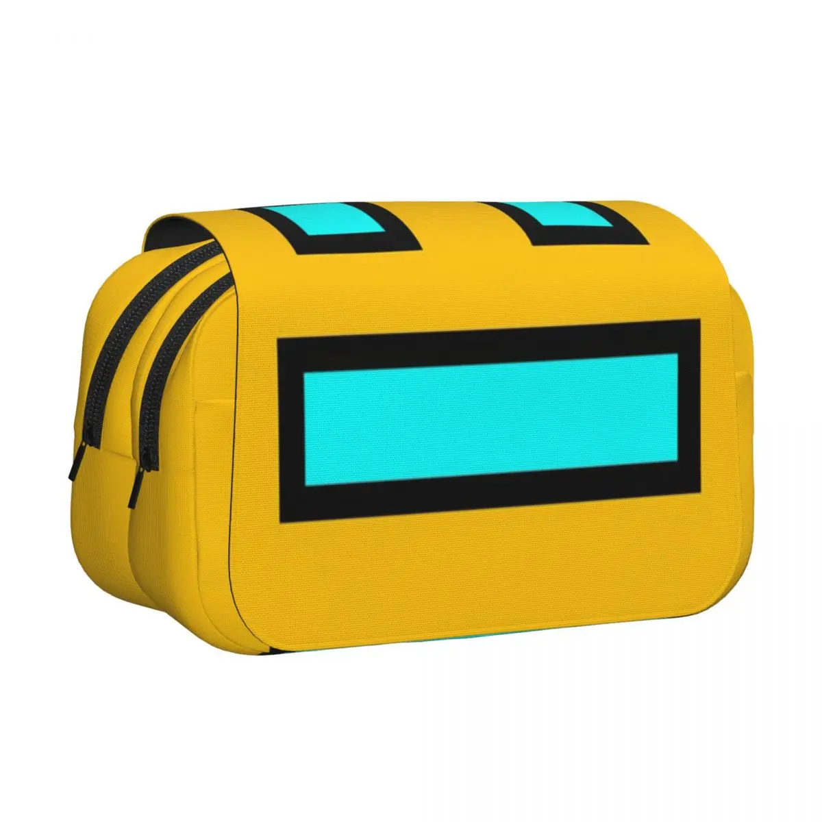 Video Game Geometry Dash Pencil Case Pen Holder Hard Shell Leather Big Capacity Pen Box Pencil Bag for Students Gifts