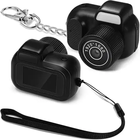 미니 키체인 Camera1080P 2MP 미니 바디 카메라, 어린이 학생 여행을 위한 0.96인치 디스플레이가 있는 휴대용 마이크로 비디오 캠코더