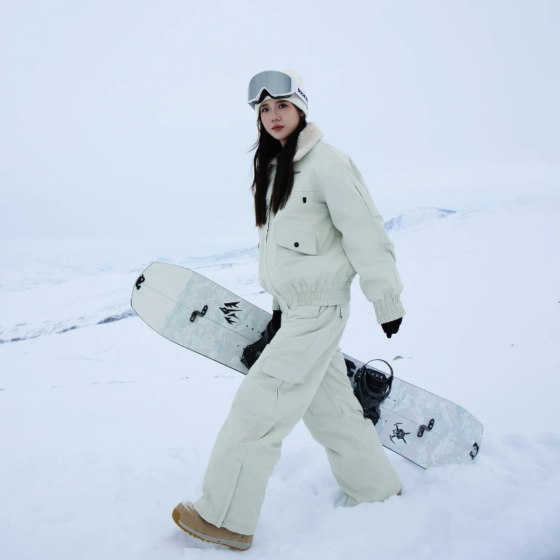 2026 New Women's Ski Jacket Pants Set Snow Suit Single & Double Board Windproof Waterproof Warm Overall Outdoor Winter Sports