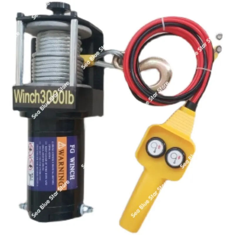 Electric vehicle crane 48v electric winch car crane 48V   hoist winch car winch small 60v electric vehicle crane