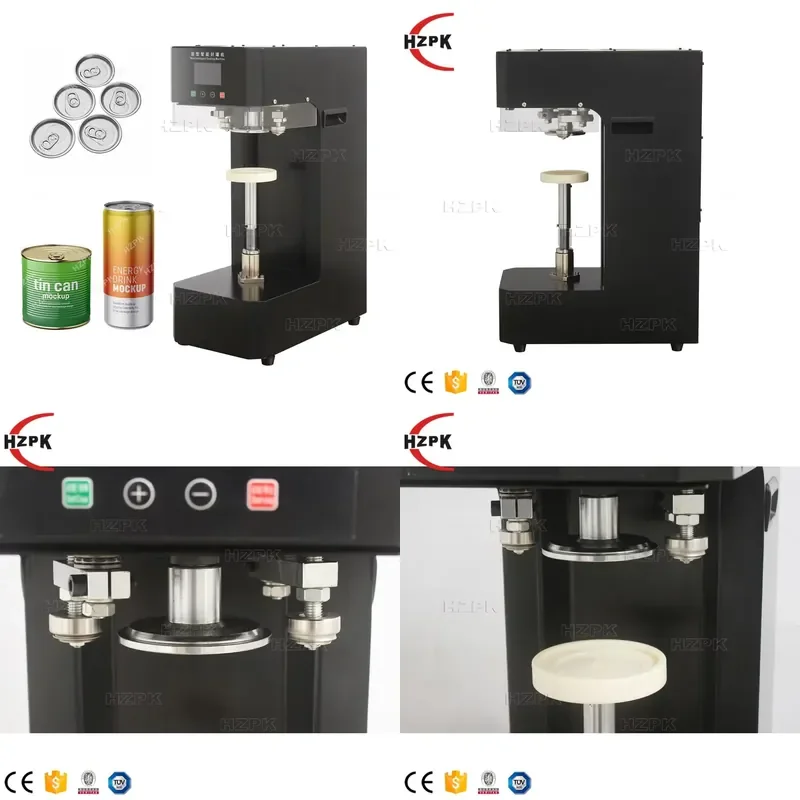 

[2026] HZPK Intelligent Plastic Pop Beer Soda Metal Can Lid Sealer Sealing Seaming Machine Automatic