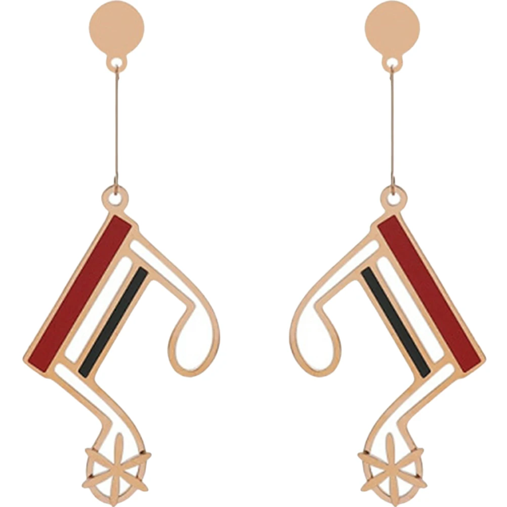 

Music Note Lightweight Dangle Pendant Stud Metal Dangle Earrings For Women Women Jewelry Fashion Accessory Gift Music Lovers