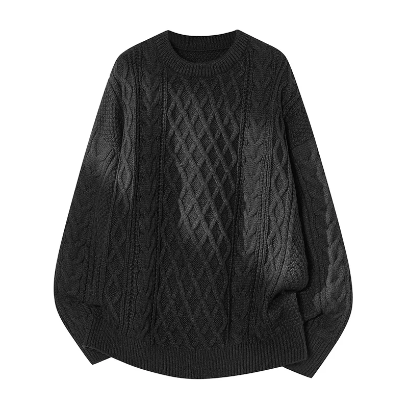 

Loose Fit Long Sve round Ne Knitted Sweater for Men Winter New Sle Casual Comfortable Polyester Fiber T-irt