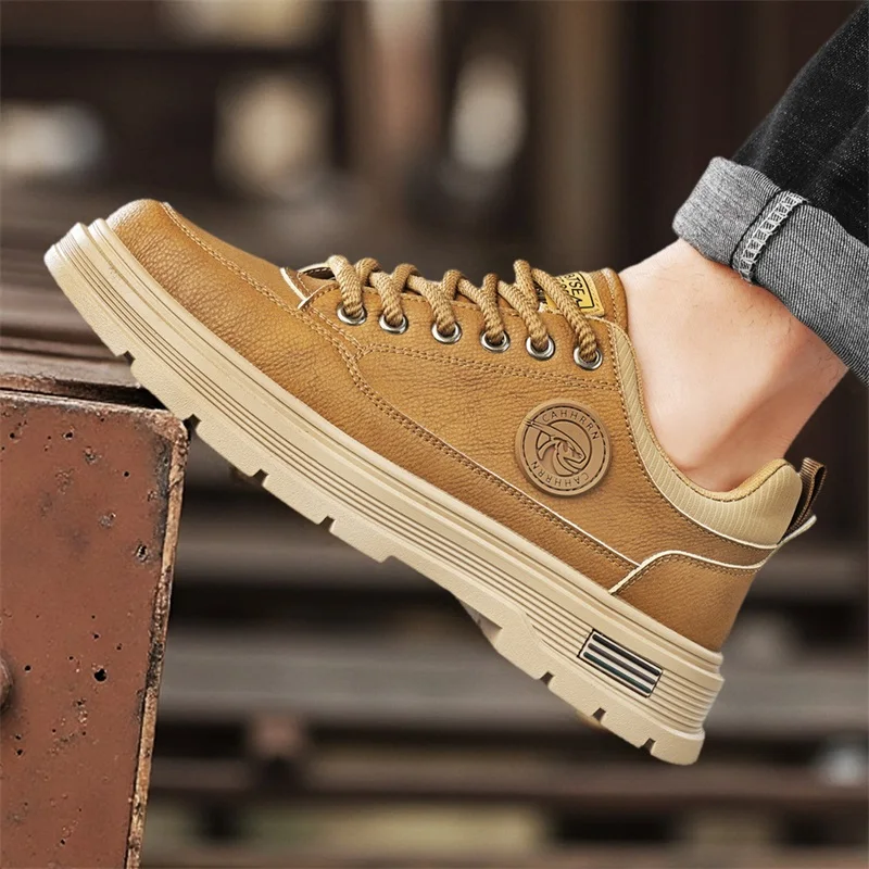 

Luxury Men's Casual Sneaker Fashion Platform Walking Shoes for Men Outdoor Non-Slip Working Shoes Brand Designer Tenis Men Shoes