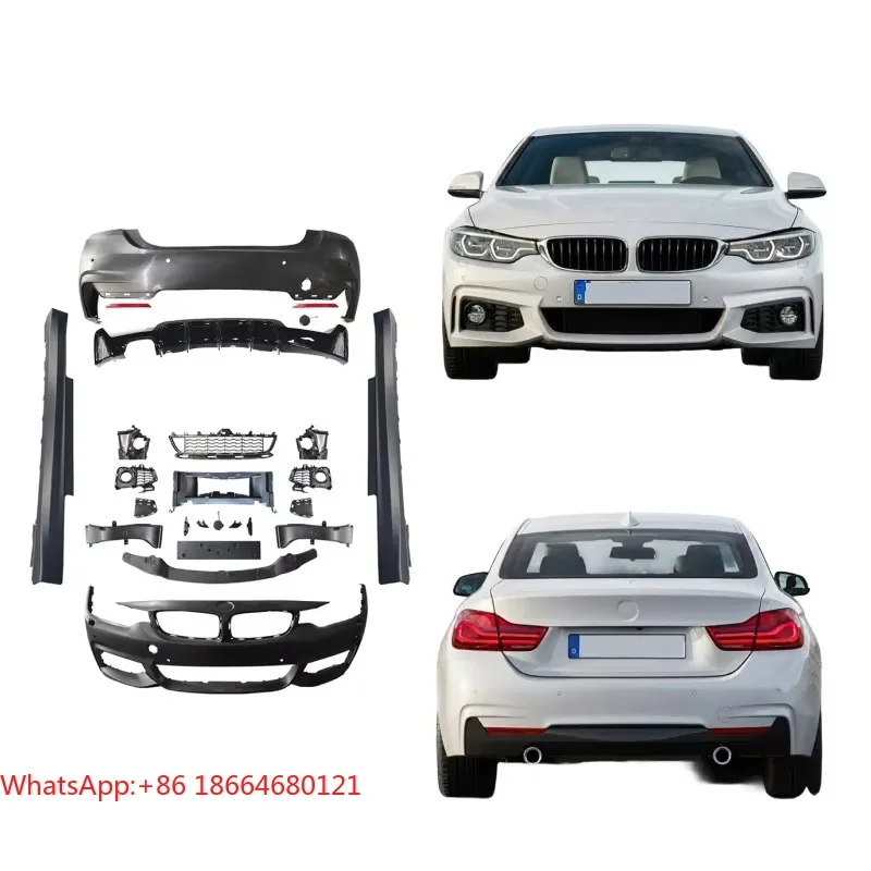 MT Conversion Bodykit High Toughness PP Plastic Complete Front Rear Bumper Side Skirts for  4 Series F32 F33 F36 2013-2020