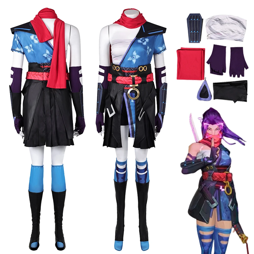 Rivals Cosplay Psylocke Cosplay Fantasy Costume Pants Shawl Waist Draped Disguise For Female Adult Halloween Carnival Party Suit